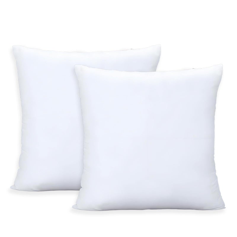 ORJ Throw Pillows Insert Set of 2, White 16x16 in Pillow Inserts with 100% Cotton Cover,Bed and Couch Decorative Stuffer Pillows,Indoor Pillows for Sofa - Image 1